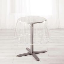 Nappe Imperméable Ronde transparente En pvc - d 180 Cm - Blanc