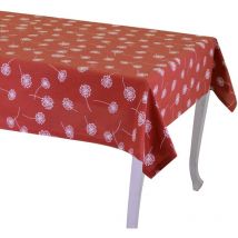 Nappe rectangulaire tissu vie rouge brique 140x180 cm
