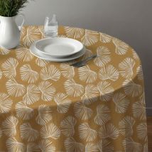 Nappe ronde anti-taches motif champêtre