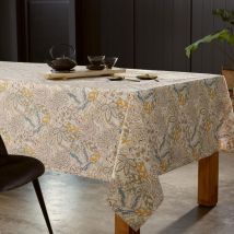 Nappe ronde enduite au look nature Naturel 170x170 cm