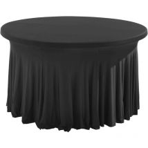 Nappe table ronde 6-8 personnes noir