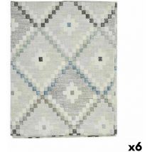 Nappe en toile antitache 140 x 180 cm bleu (6 pièces)