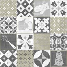 Nappe Toile cirée au mètre Credence gris