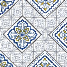 Nappe Toile cirée au mètre Malaga bleu