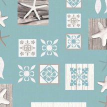 Nappe Toile cirée au mètre Tribord bleu