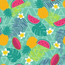 Nappe Toile cirée au mètre Tropix vert