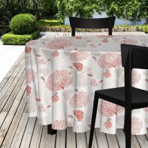 Nappe toile cirée ovale 140x240 cm CORAIL