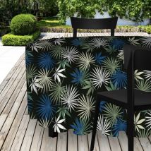 Nappe toile cirée ovale 140x240 cm exotique