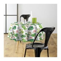 Nappe Toile Cirée Ronde 'Baleares' 160cm Vert