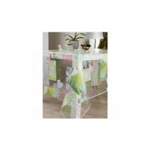 Nappe rectangulairetranslucidetaigavert140x200cm - Calitex