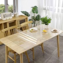 Film de table transparent avec bord biseauté Crystal 100 x 50 cm