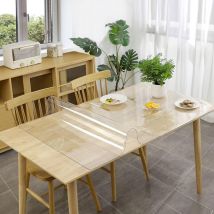 Film de table transparent avec bord biseauté Crystal 55 x 150 cm