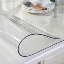 Nappe transparente, film de table, 2,0 mm, film transparent, protecteur de table d'extérieur, film PVC imperméable et lavable, taille souhaitée, film
