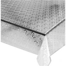 Nappe Transparente Moderne AntiTaches Plastifié Couverture de Table en Pvc Brillant Dis.18 - 140x140 cm