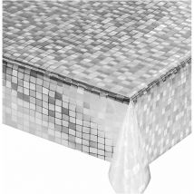 Nappe Transparente Moderne AntiTaches Plastifié Couverture de Table en Pvc Brillant Dis.A - 140x500 cm
