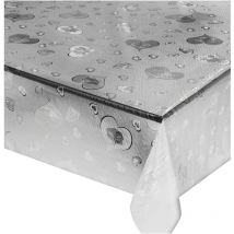 Nappe Transparente Moderne AntiTaches Plastifié Couverture de Table en Pvc Brillant Dis.E - 140x100 cm
