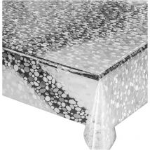 Nappe Transparente Moderne AntiTaches Plastifié Couverture de Table en Pvc Brillant Dis.F - 140x200 cm