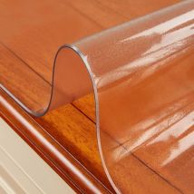 Yidomde Nappe Transparente Rectangulaire En Verre Souple En Pvc,protection De Table De 1.5mm,nappe Étanche/anti-huile,pour Tables Basses,bureau,tapis 