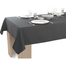 Nappe Unie Anti-taches Anthracite - Ovale 150 x 240 cm