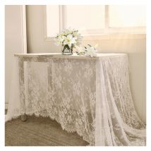 Nappes,Nappe en dentelle rectangulaire - 75CMx300CM, blanc