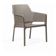 Gartensessel ' Nardi Net Relax', für Bar und Restaurant aus Polypropylen-Glasfaser -Packung mit 1 Stück / Taubengrau