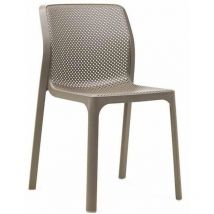 Stuhl ' Nardi Bit' Gartenmöbel, für Bar und Restaurant aus Polypropylen-Glasfaser -Packung mit 6 Stück / Taubengrau