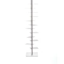 Zstyle - Nardo Bianco - h 200 cm libreria autoportante a colonna ripiani girevoli scaffali libri originale bbb Italia design Michele Franzina acciaio