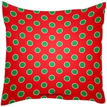 Federa Cuscino Natale Pois Modello Rosso 40x46 cm – Poliestere – Lavabile in lavatrice – Resistente alle rughe