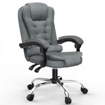 Naspaluro - Desk Chair - Bigzzia Ergonomic Office Chair with support headrest - Gaming Chair with Tilt Function - Computer Chair - Dark gray