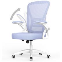 Office Chair Ergonomic - Bigzzia Desk Chair with 90° Flip-up Armrest Lumbar Support - Executive Swivel Computer Chair - Purple