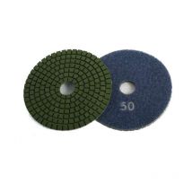 Nass-Schleifpad mit Klettverschluss k 50 / blau / Sanierungsschliff 125 mm