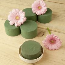 Nasszylinder grün, ø 8 cm, 4 Stück Bastelmaterial