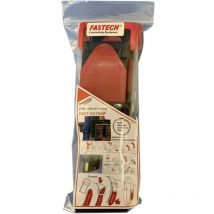 906-810-Bag Nastro a strappo con fibbia Lato morbido e lato rigido (l x l) 810 mm x 50 mm Nero, Rosso 2 pz. - Fastech