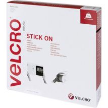 Velcro - VEL-EC60354 Nastro a strappo da incollare Lato morbido e lato rigido (l x l) 25000 mm x 20 mm Bianco 25 m