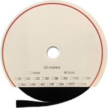 Fastech T0201699990325 Nastro A Strappo Per Incollaggio Colla A Caldo Parte Morbida (l X L) 25000 Mm X 16 Mm Nero 25 M