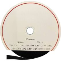 T0102099990225 Nastro a strappo per l'incollaggio su acrilico Parte rigida (l x l) 25000 mm x 20 mm Nero 25 m - Fastech