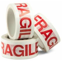 Nastro Adesivo Fragile 1 Rotolo Imballaggio 50x66 Pacchi Spedizioni Scatole 1 Pz