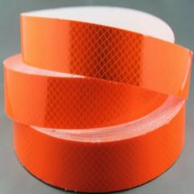Nastro adesivo rifrangente arancio fluorescente Larghezza - 25mm, Lunghezza - 1 metro