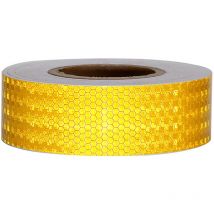 Nastro adesivo rifrangente diamond per segnalazione giallo 50mm classe 2 Lunghezza - 50mm x 25 mt