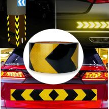 Nastro adesivo rifrangente giallo con frecce nere, per segnalazione parcheggi - 50mm Misura - 50mm x 10 Metri