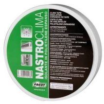 Nastro in polietilene espanso reticolato H 50 mm x 10 m – Isolamento termico per aria condizionata – Colore bianco