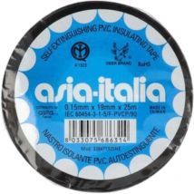 Nastro isolante pvc 19mm - 0.15mmX19mmX25m imq - Nero