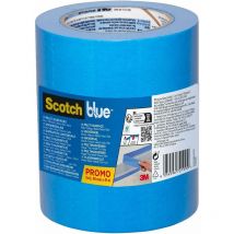 Blue Nastro di Mascheratura Multi-superficie, 48 mm x 41 m, 3 Rotoli/Confezione, Nastro Adesivo Multiuso per Lavori di Pittura e Decorazione, 70%