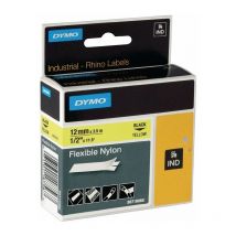 Nastro per scrivere Nastro-L.12mm Nastro-L.3.5m Nastro in nylon flessibile nero su bianco DYMO (Per 5)