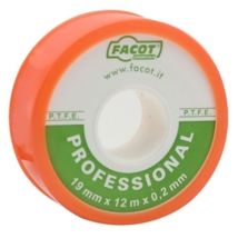 Nastro p.t.f.e teflon professional h 19 mm x 12 m Facot