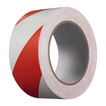 Nastro segnaletico Extra 339 pvc rosso / bianco L.33m P.50mm Rl. KIP