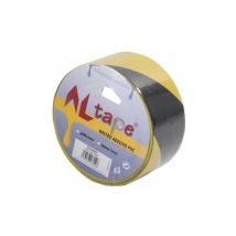 Nastro Segnaletico Adesivo In Pvc Giallo/nero - Mm.50h. Rotoli Da Mt.33 Giallo/nero
