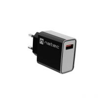 Natec - Chargeur ribera 18W 1XUSB-A QC3 0 Noir (NUC-2058)