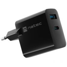NATEC NUC-2143 chargeur pour appareils mobiles Universal Black Power alterna Fast Charging Indoor