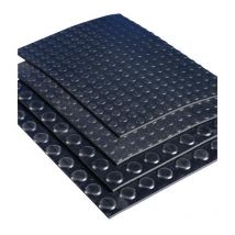 Moller - Natte à nopes plates en caoutchouc ElaQprem l. 1,2 m l. 10 m épaisseur 3 mm noir nr/sbr